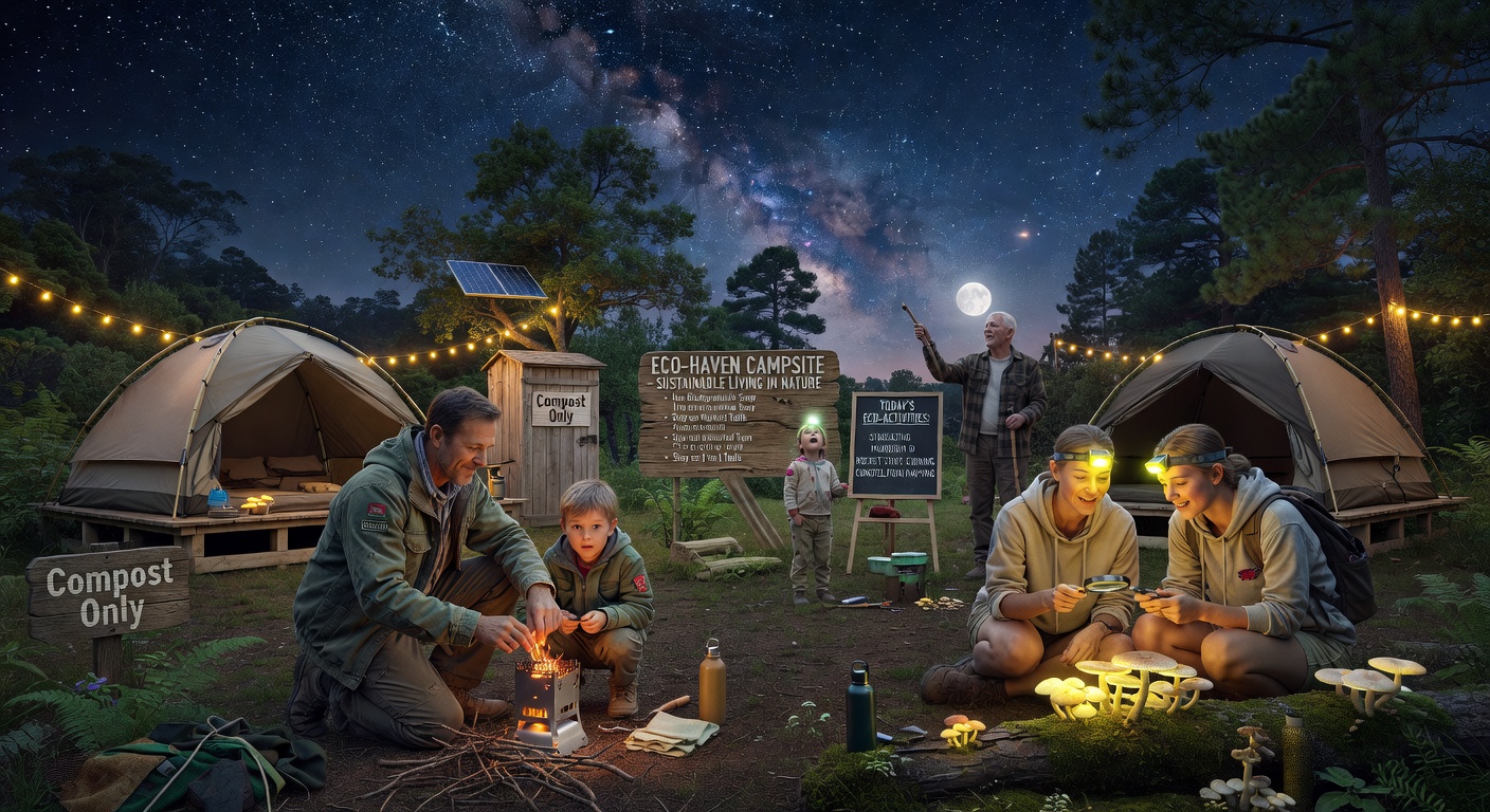 Eco camping under stars