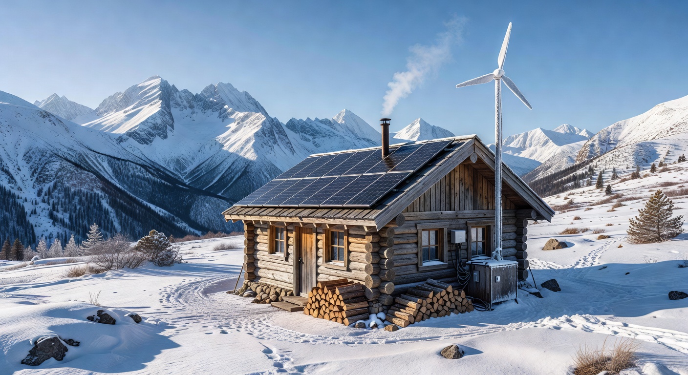 Mountain solar cabin