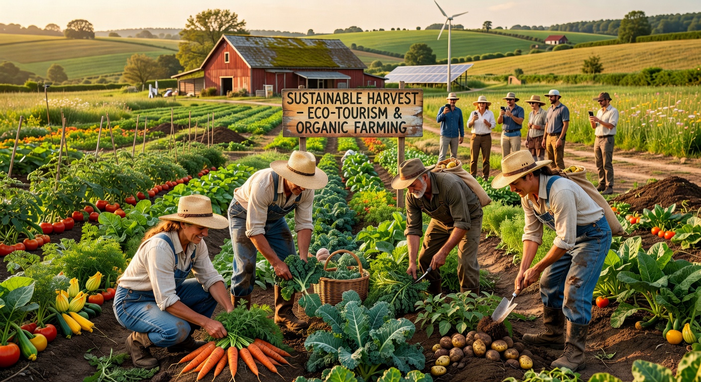 Organic farm harvest