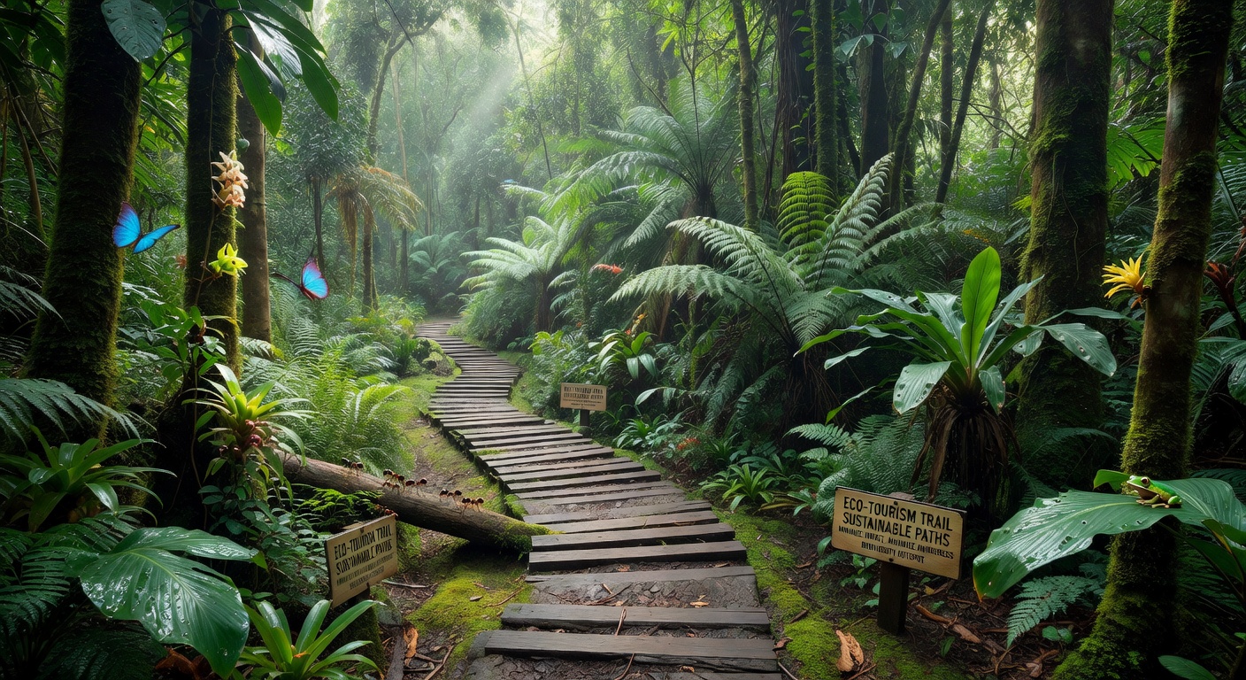 Rainforest hiking trail
