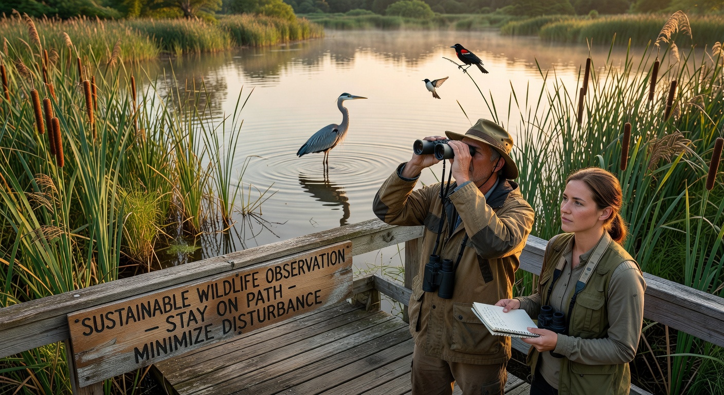 Wetland birdwatching